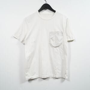 COS Oversized Tee S Cotton Nylon Pocket Boxy Fit White